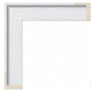 Valge puusuuga kastliist 38 x 35